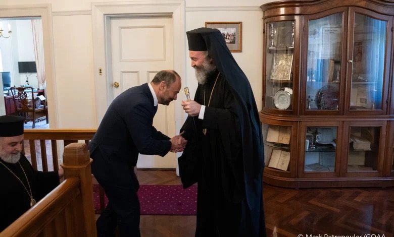 Archbishop Makarios welcomed the new High Commissioner of the Republic of Cyprus to Australia
