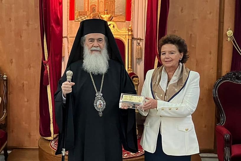 Η Τόνια Μοροπούλου στο Πατριαρχείο Ιεροσολύμων