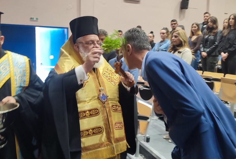 Αγιασμός στο Δημοκρίτειο Πανεπιστήμιο από τον Διδυμοτείχου Δαμασκηνό