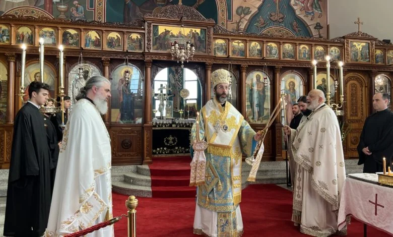 Metropolitan Andreas of Forty Churches at the Holy Church of Saint Spyridon, Sydney
