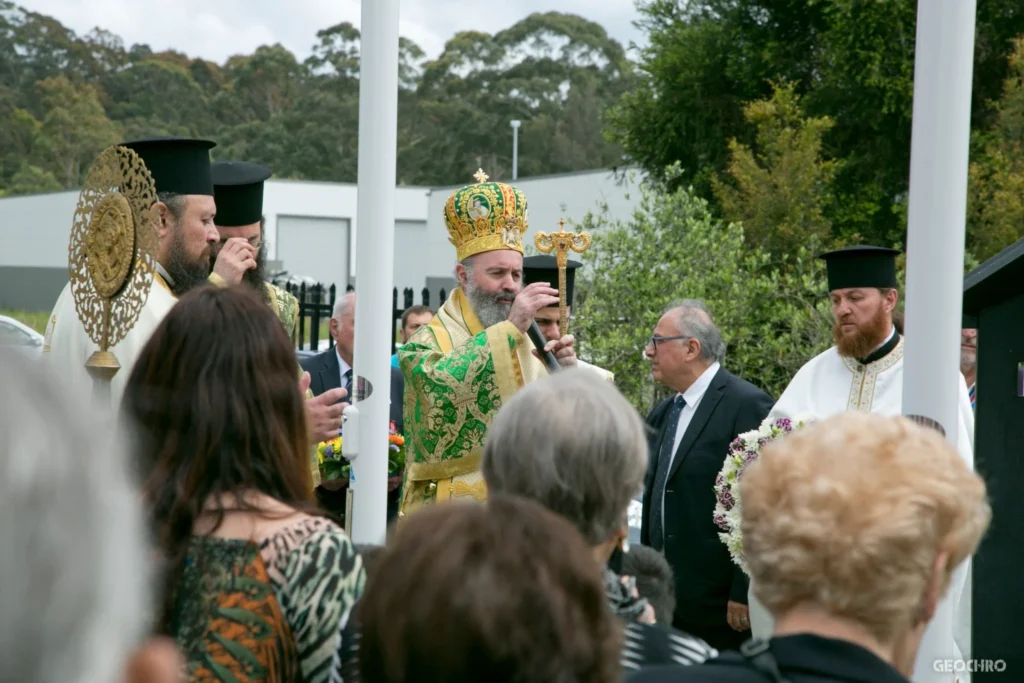 The Archbishop of Australia at the unveiling of the War Memorial at the Central Coast of NSW