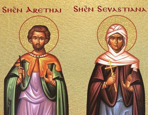 Dëshmor Arethai. Dëshmore Sebastiana. Dëshmorët Valentini, Nerdoni. Oshënar Senohu