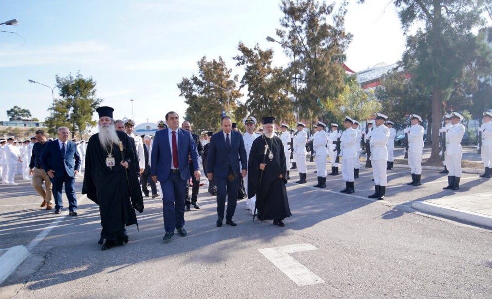 Το κήρυγμα του Μητροπολίτη Πειραιώς στα εγκαίνια του Αγίου Νικολάου, στον αύλειο χώρο του Υπουργείου Ναυτιλίας