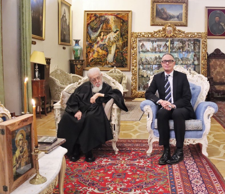Συνάντηση Πατριάρχη Γεωργίας με τον Πρέσβη της Μεγάλης Βρετανίας στην Τιφλίδα