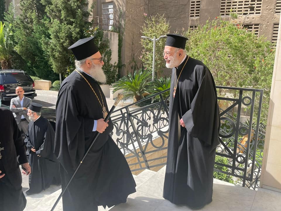 Patriarch of Antioch John X meets in Beirut with resident Metropolitan-Bishop Elias