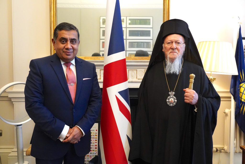 Συνάντηση Οικουμενικού Πατριάρχη με τον Λόρδο Ahmad του Wimbledon