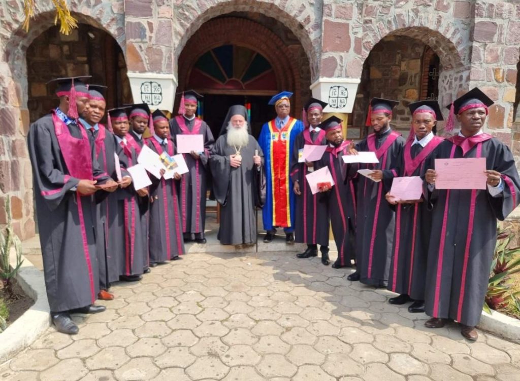 Graduation ceremony at Orthodox college in Congo