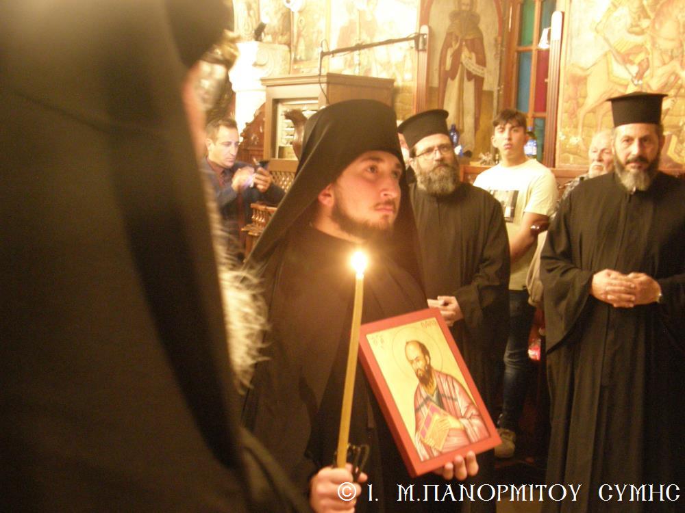 Κουρά μοναχού και χειροτονία εις διάκονον στον Πανορμίτη Σύμης