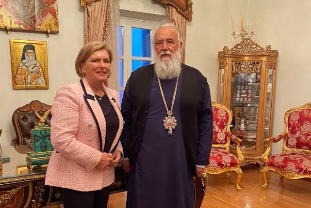 Η Αναπληρωτής Υπουργός Υγείας Μίνα Γκάγκα στον Μητροπολίτη Κερκύρας