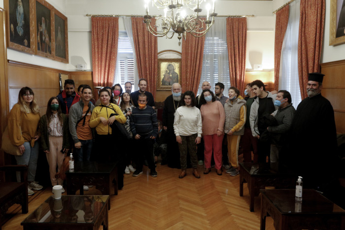 Μαθητές από την Θήβα στον Αρχιεπίσκοπο Αθηνών