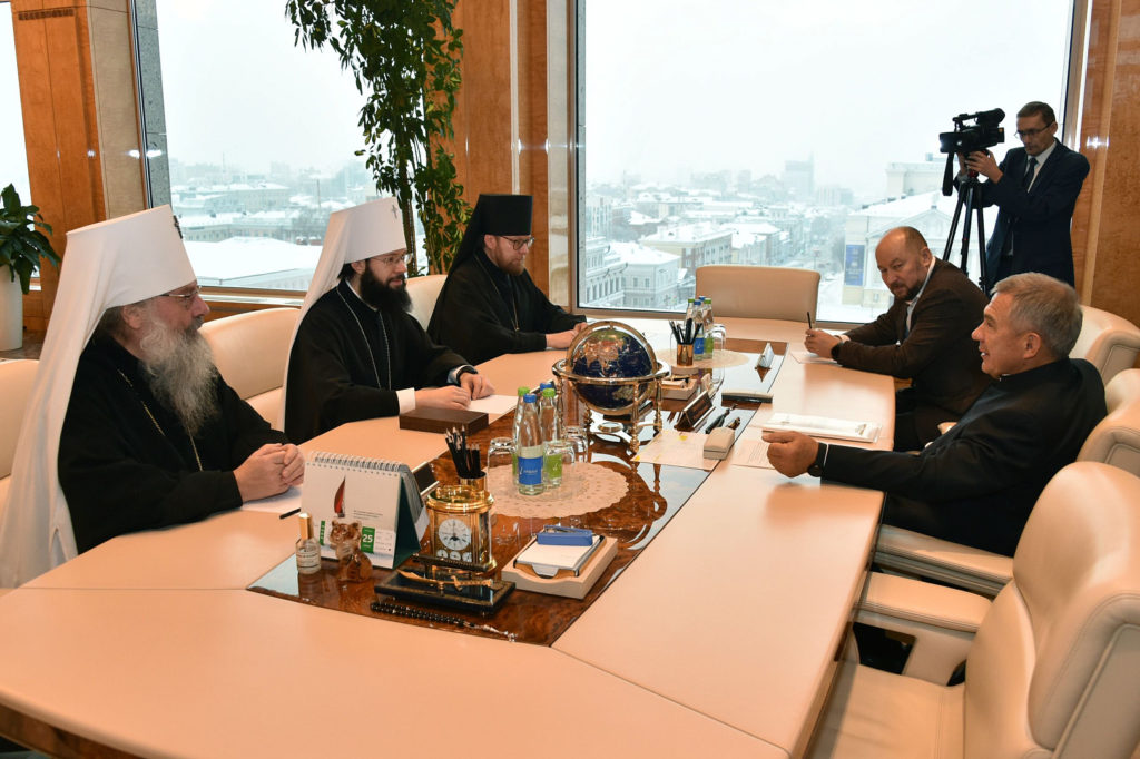 Состоялась встреча председателя Отдела внешних церковных связей с президентом Татарстана