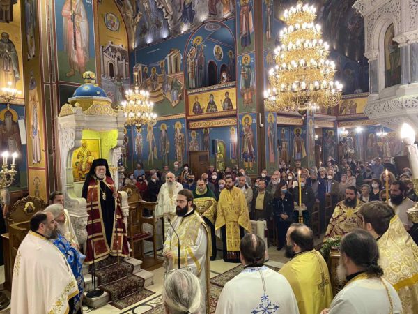 Honest Head of St. Gregory of Nyssa conveyed to Nea Ionia Metropolitan Cathedral