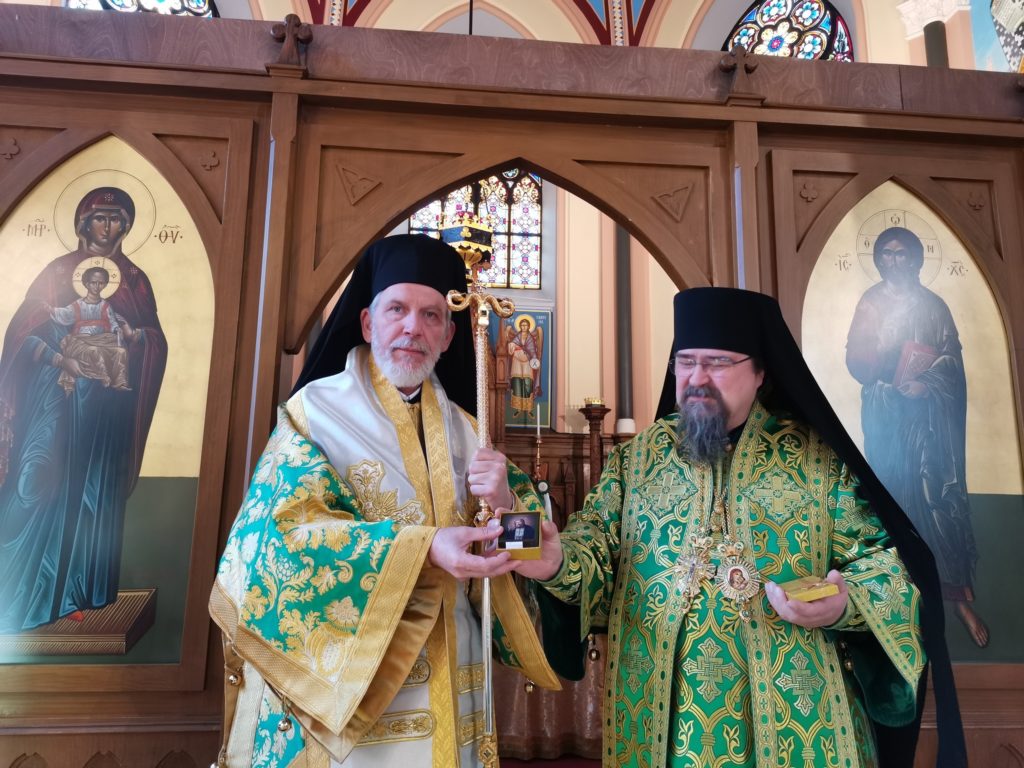 Greeting by His Eminence Metropolitan Cleopas of Sweden to His Grace Bishop Sergei of Hamina αt the Archieratical Concelebration of the Divine Liturgy at the Finnish Parish of St. Nicholas in Stockholm