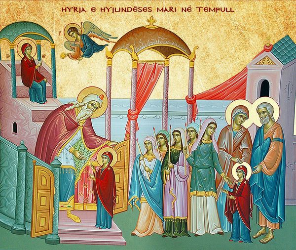 HYRJA E HYJLINDËSES MARI NË TEMPULL