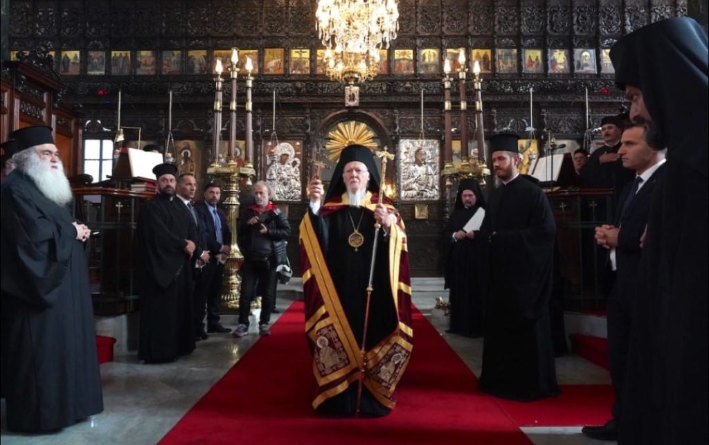 Ecumenical Patriarch Bartholomew I officiates at the Divine Liturgy at celebrating parish of Constantinople