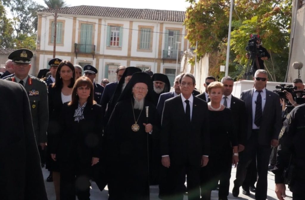 ‎قداسته مع رئيس قبرص و رئيسة اليونان التوجه لجنازة رئيس كنيسة قبرص