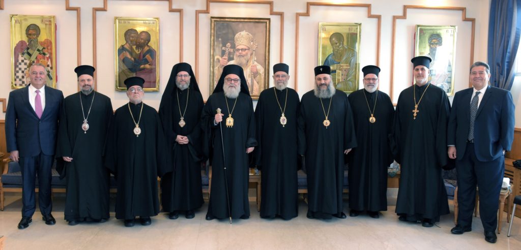 البطريرك يوحنّا العاشر يستقبل وفدًا من أبرشيّة أمريكا الشماليّ