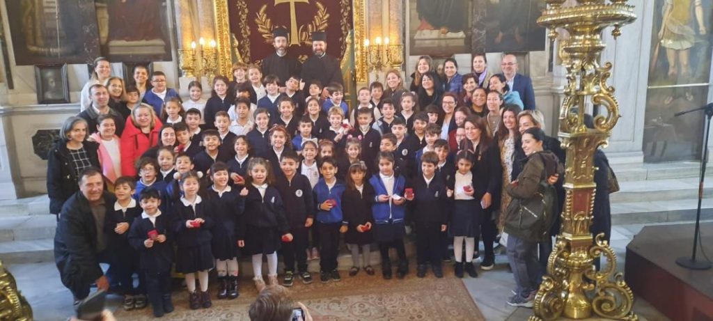 The custom of the little crosses that are given to the young students of the Zappeion School of Constantinople