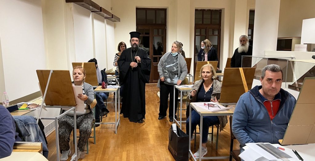 Επίσκεψη του Καστορίας Καλλινίκου στη Σχολή Αγιογραφίας της Μητρόπολης