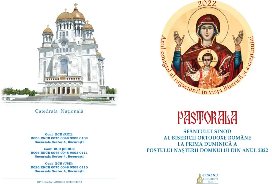 Pastorala Sfântului Sinod la prima Duminică din Postul Nașterii Domnului 2022