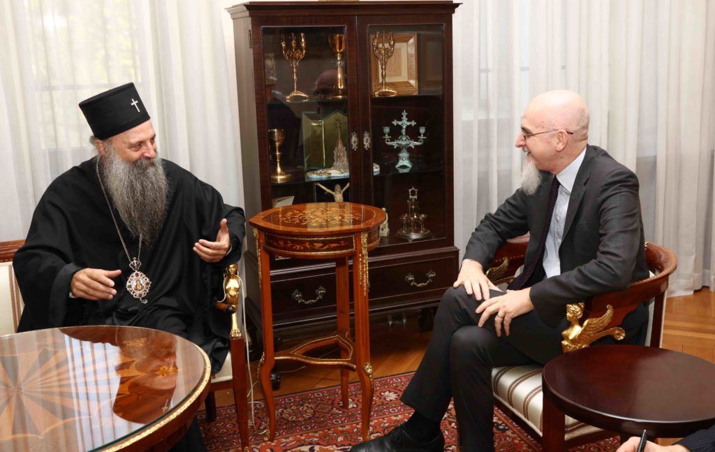 Στον Πατριάρχη Πορφύριο ο Πρέσβης της Ιταλίας στη Σερβία
