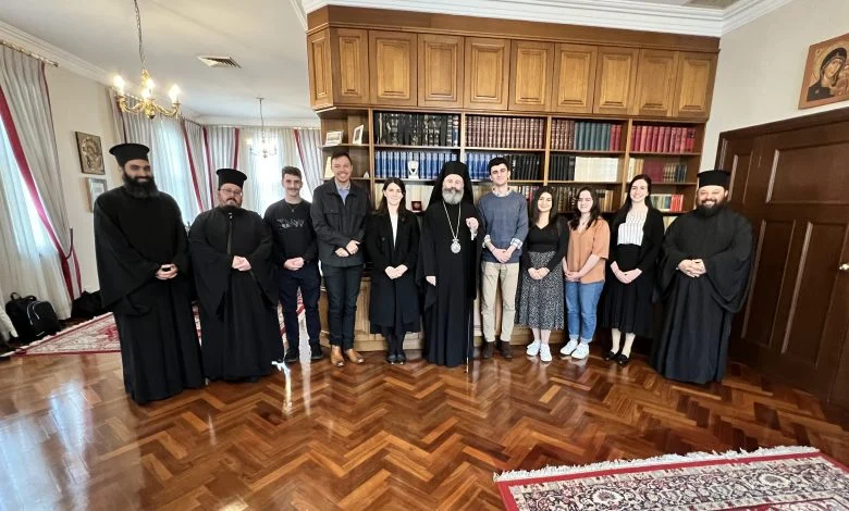 His Eminence Archbishop Makarios of Australia meets with orthodox university students of New South Wales
