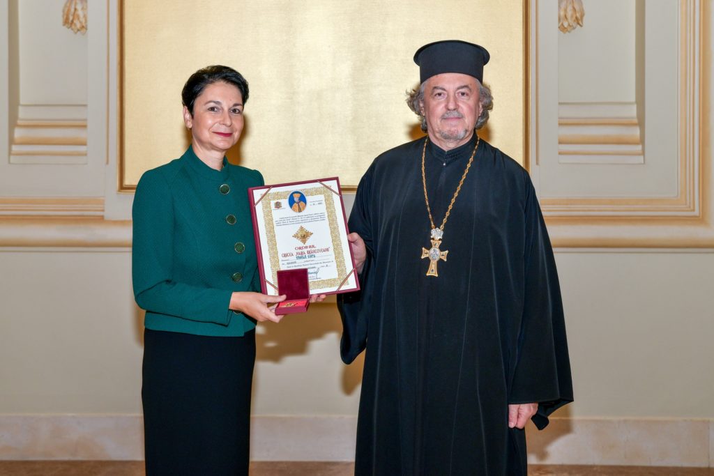 Directoarea Grădiniței „Buna Vestire” a Patriarhiei Române a fost distinsă cu Ordinul „Maria Brâncoveanu”