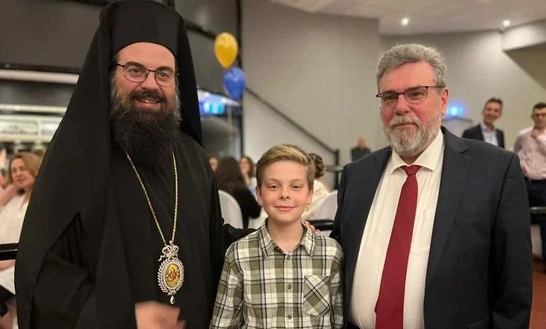 His Grace Bishop Evmenios of Kerasounta at the celebration of 60 years of the Philanthropic Society of Kastorians “O Grammos” in Melbourne