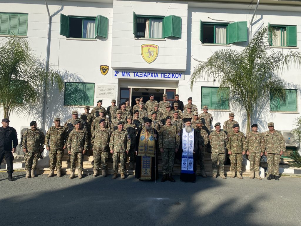 Επίσκεψη του Μητροπολίτη Ταμασού στη 2η Μεραρχία Πεζικού στην Κλήρου