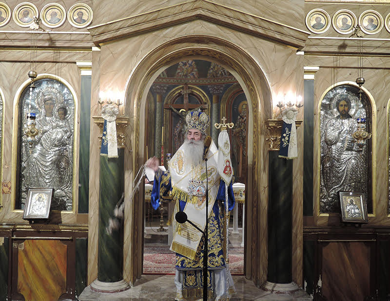 Μητροπολίτης Πειραίως: Τρία χρόνια από την ενθρόνιση του γνησίου αντιγράφου της Ιεράς Εικόνος της Παναγίας της Βηματάρισσας στο ναό Ευαγγελιστρίας