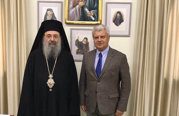 Επίσκεψη του νέου Προέδρου του Ελληνικού Ανοικτού Πανεπιστημίου στον Μητροπολίτη Πατρών