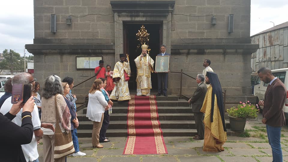 Eve of feast day of St. Froumentios, Archbishop of Abyssinia, in the Ethiopian capital of Addis Ababa
