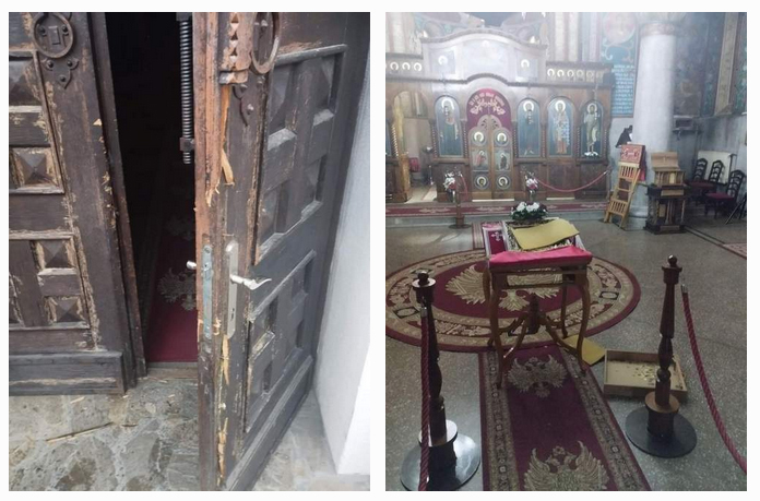 Βανδαλισμός εκκλησίας στο Μπορ της Σερβίας