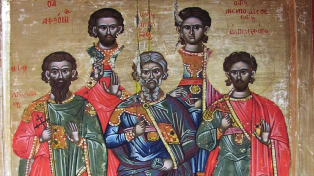 Feast day of Acindynos, Pegasios, Aphthonios, Elpidophoros & Anempodistos, Martyrs of Persia