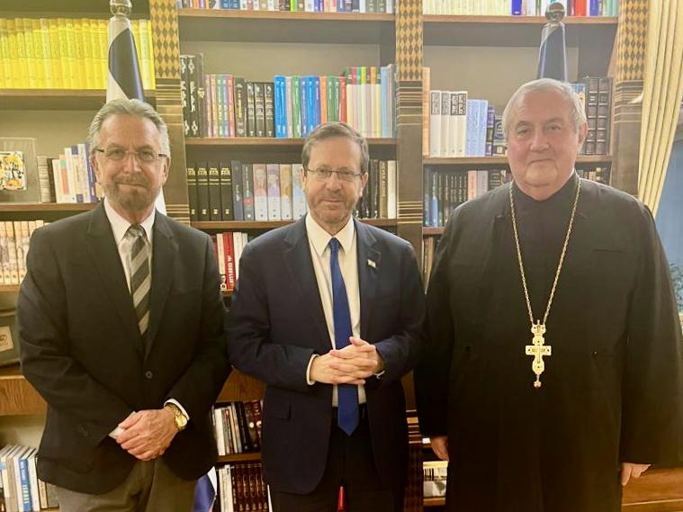Israeli President Isaac Herzog receives World Council of Churches acting Gen-Sec, Rev. Prof. Sauca
