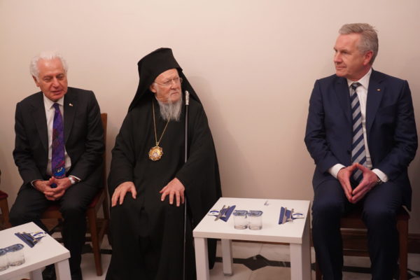 Ecumenical Patriarch Bartholomew meets with former German president Wulff