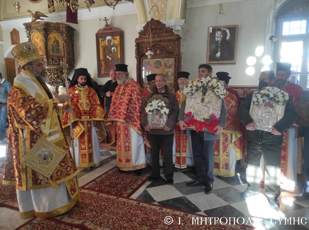 Η Ιερά Πανήγυρις του Ιερού Ναού Παναγίας Κεχαριτωμένης Σύμης