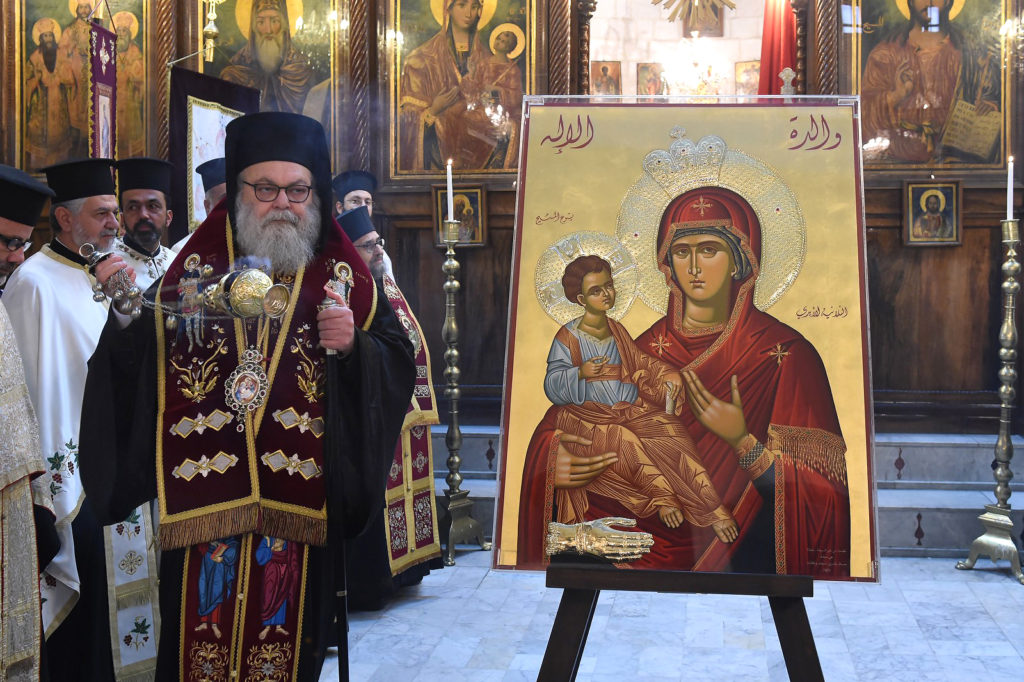 Δαμασκός: Λιτάνευση της εικόνας της Παναγίας Τριχερούσας