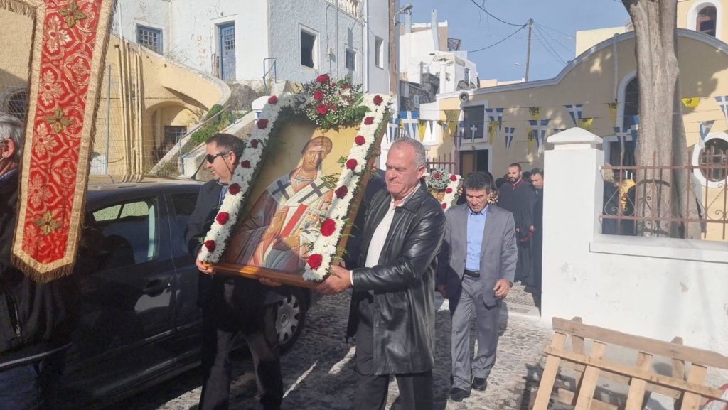 Η εορτή του Αγίου Ελευθερίου στο Κοντοχώρι Σαντορίνης