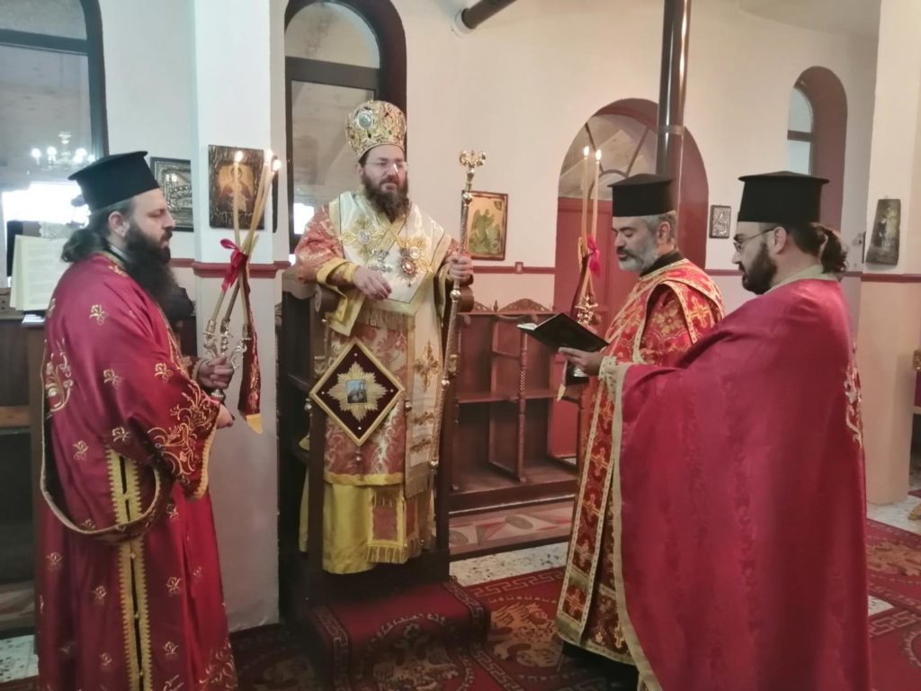 Ο Μητροπολίτης Κιλκισίου στον Ιερό Ναό της Αγίας Βαρβάρας του χωρίου Πετράδες
