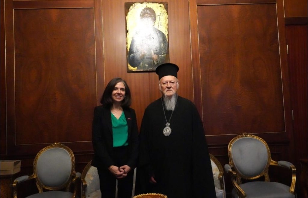 ‎قداسته يستقبل القنصل العام الامريكي الجديد وهي (الأرثوذكسية)