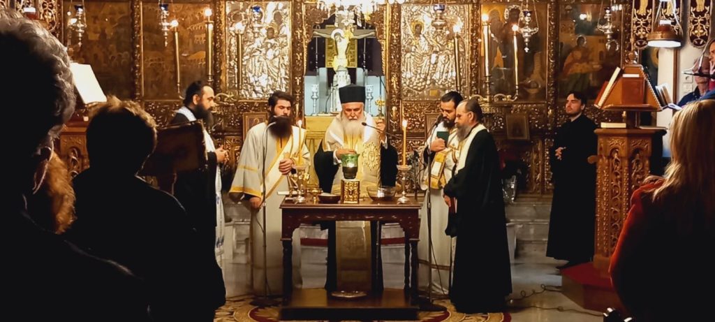 Ιερό Ευχέλαιο στον Ιερό Μητροπολιτικό Ναό Αγίας Τριάδος Μυρίνης