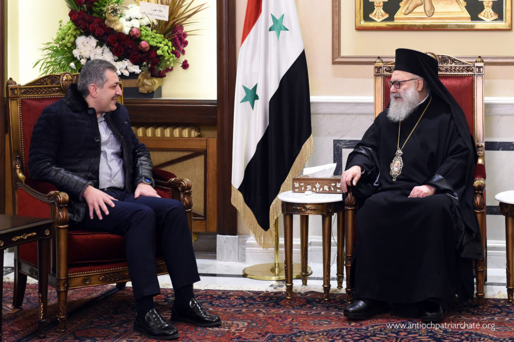 Ο Πατριάρχης Αντιοχείας υποδέχθηκε τον Κυβερνήτη της Δαμασκού