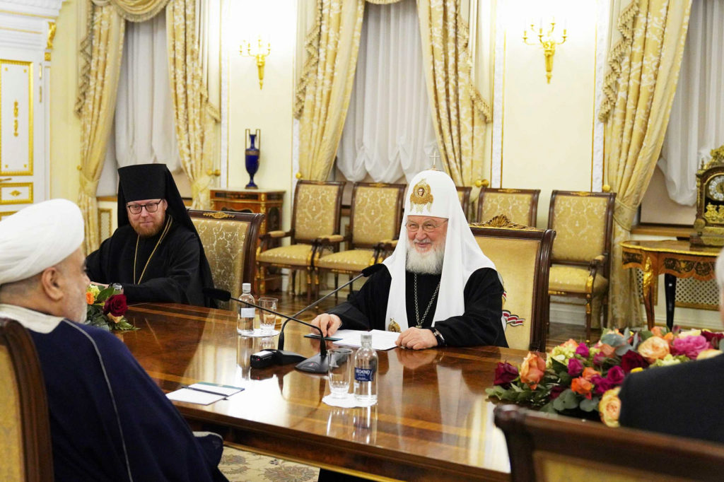 Святейший Патриарх Кирилл встретился с председателем Управления мусульман Кавказа шейх-уль-исламом Аллахшукюром Пашазаде