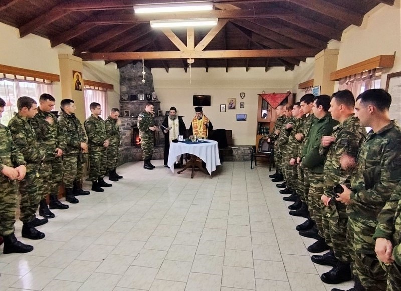 Αγιασμός στο Φαρμακονήσι παρουσία του Διοικητή της Μονάδας