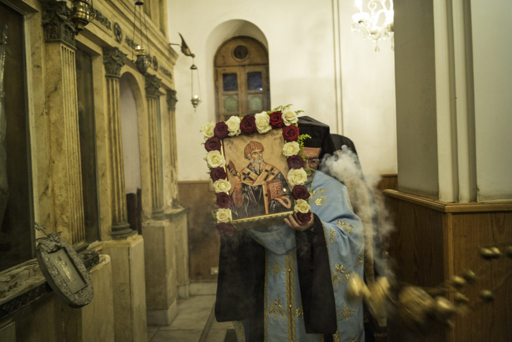 Πανηγυρικός εορτασμός της μνήμης του Αγίου Σπυρίδωνος στο Χελουάν του Καΐρου