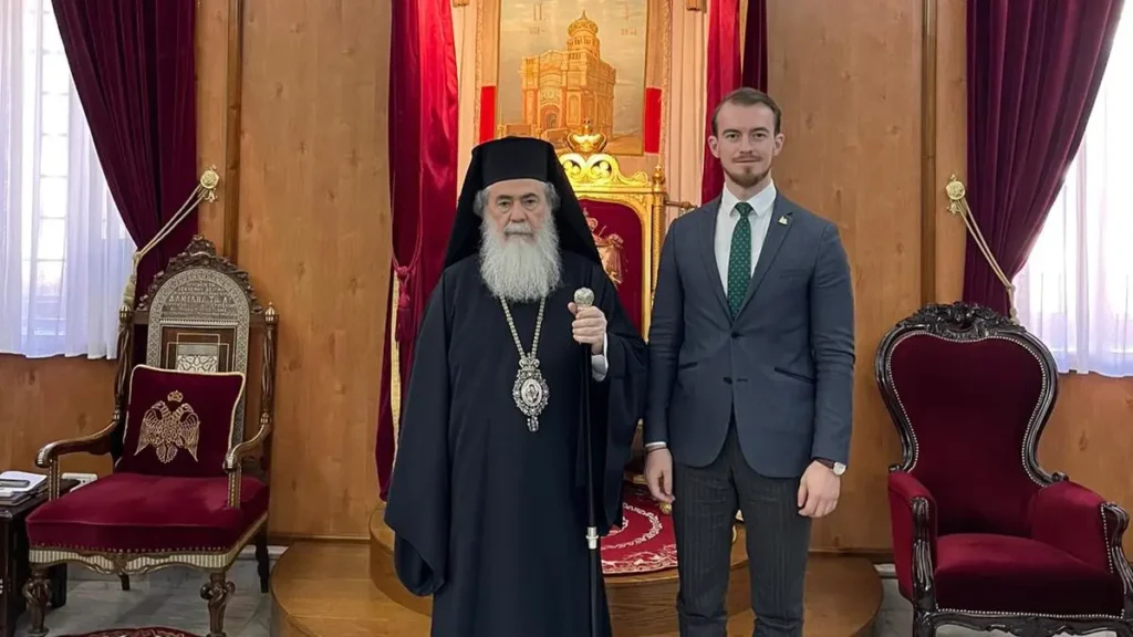 Directorul Agenției de știri Basilica în vizită la Patriarhul Ierusalimului