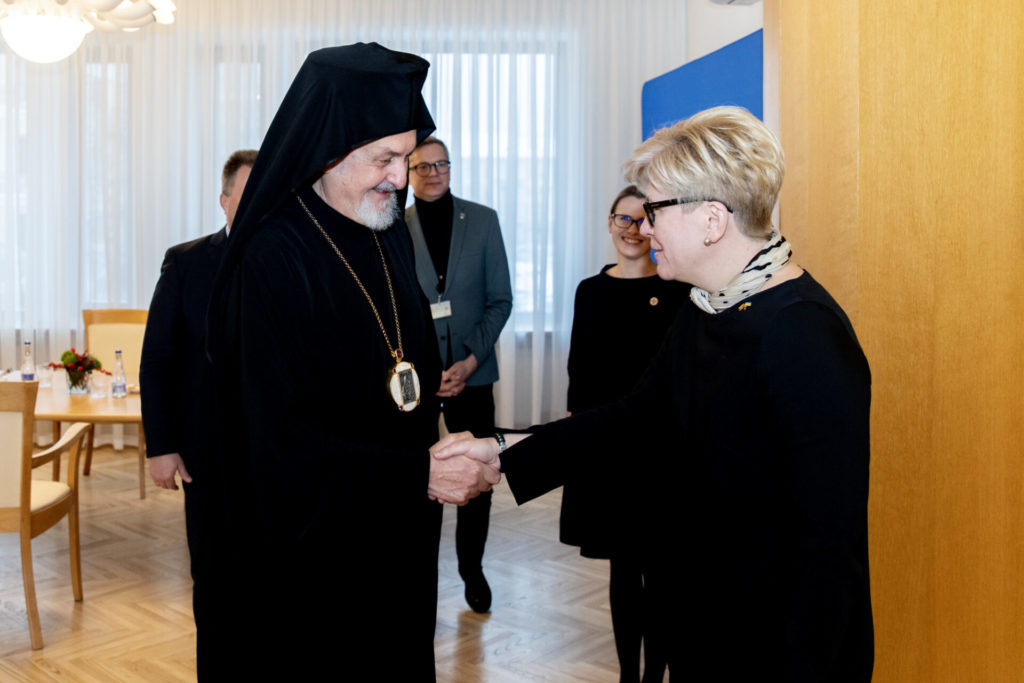 Συνάντηση του Μητροπολίτη Γέροντος Χαλκηδόνος με την Πρωθυπουργό της Λιθουανίας