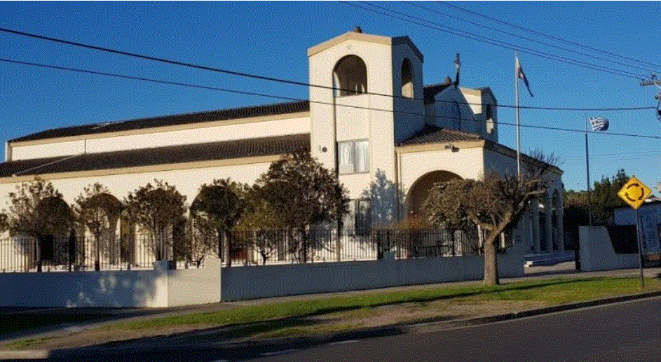 Announcement about the fire at the Holy Church of Saints Anargiri, Oakleigh