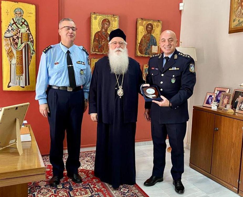 Επίσκεψη υψηλόβαθμων αξιωματικών της ΕΛ.ΑΣ. στον Μητροπολίτη Δημητριάδος